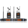 Zazitec Zazitec Wireless In-Ear Monitor System EM2050 – 1 Transmitter + 2 Headset Receivers