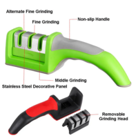 thumb-ZAZITEC Professionele 3-Traps Keramische Messenslijper – Voor Keukenmessen en Bladen-4