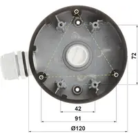 thumb-Hikvision DS-1280ZJ-DM46 – Junction Box voor Domecamera’s – Aluminium – Binnen & Buiten-3