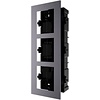 Hikvision Hikvision DS-KD-ACF3 – Inbouwframe voor Modulaire Intercom – 3 Modules – Aluminium Behuizing