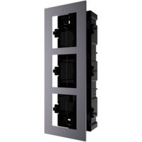 thumb-Hikvision DS-KD-ACF3 – Inbouwframe voor Modulaire Intercom – 3 Modules – Aluminium Behuizing-1