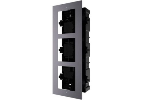 Hikvision DS-KD-ACF3 – Inbouwframe voor Modulaire Intercom – 3 Modules – Aluminium Behuizing 