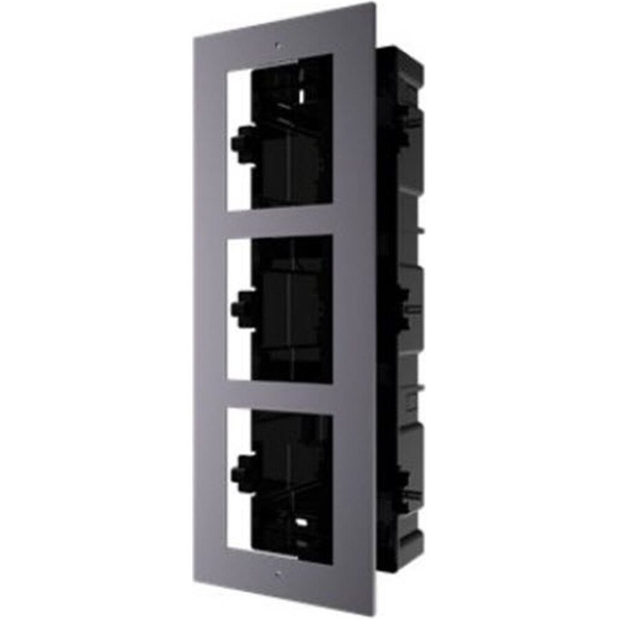 Hikvision DS-KD-ACF3 – Inbouwframe voor Modulaire Intercom – 3 Modules – Aluminium Behuizing-1