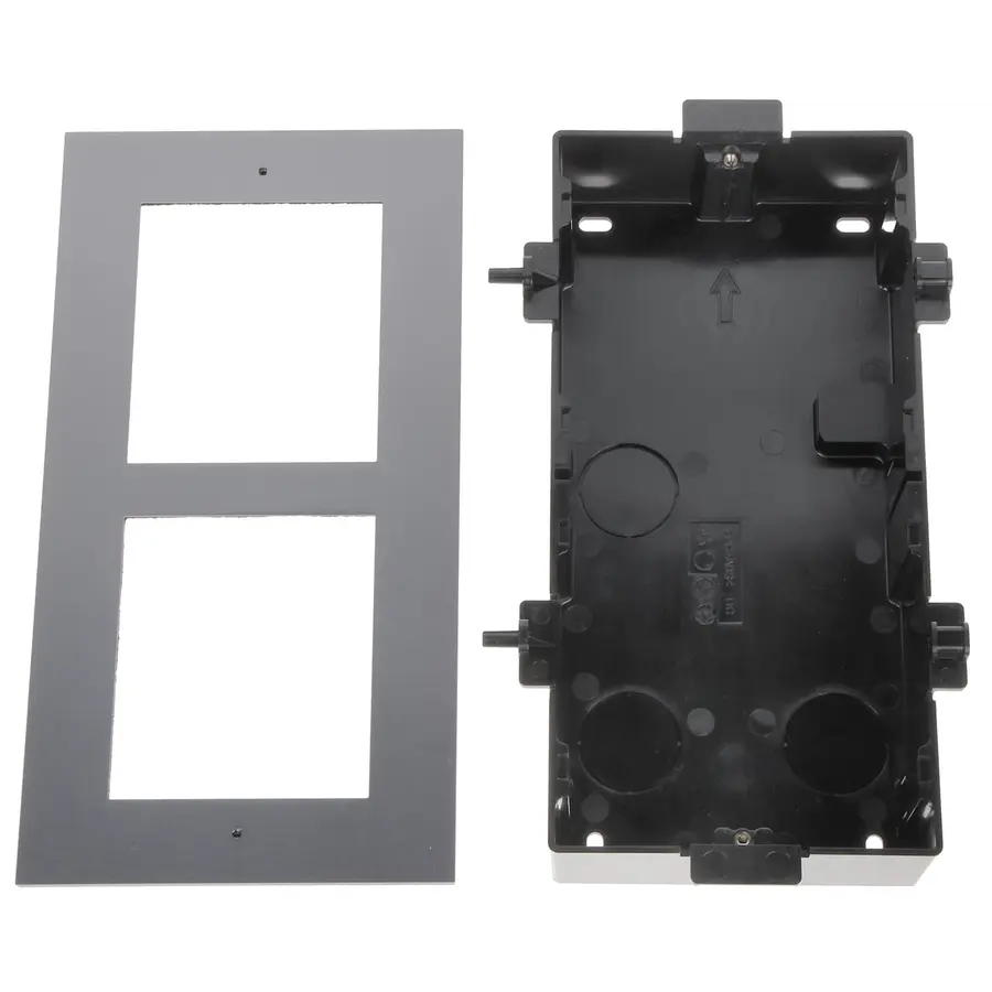 Hikvision DS-KD-ACF2/Plastic – Inbouwframe voor Modulaire Intercom – 2 Modules – Kunststof Behuizing-3