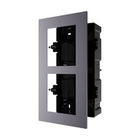 thumb-Hikvision DS-KD-ACF2/Plastic – Inbouwframe voor Modulaire Intercom – 2 Modules – Kunststof Behuizing-1