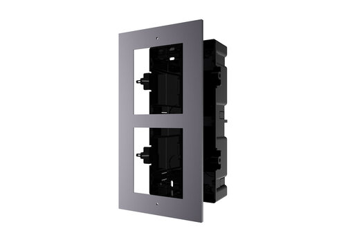 Hikvision DS-KD-ACF2/Plastic – Inbouwframe voor Modulaire Intercom – 2 Modules – Kunststof Behuizing 