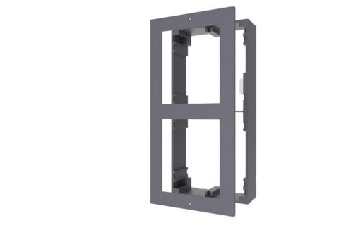 Hikvision DS-KD-ACW2 – Opbouwframe voor Modulaire Intercom – 2 Modules – Aluminium Behuizing 