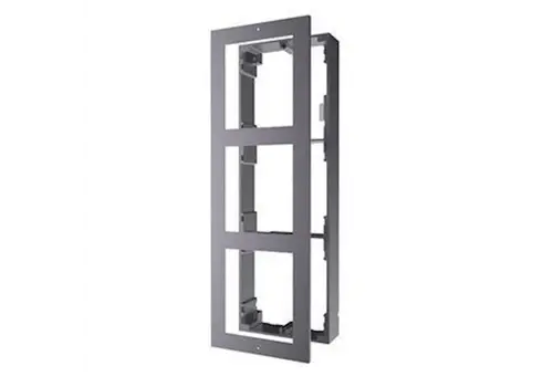 Hikvision DS-KD-ACW3 – Opbouwframe voor Modulaire Intercom – 3 Modules – Aluminium Behuizing 