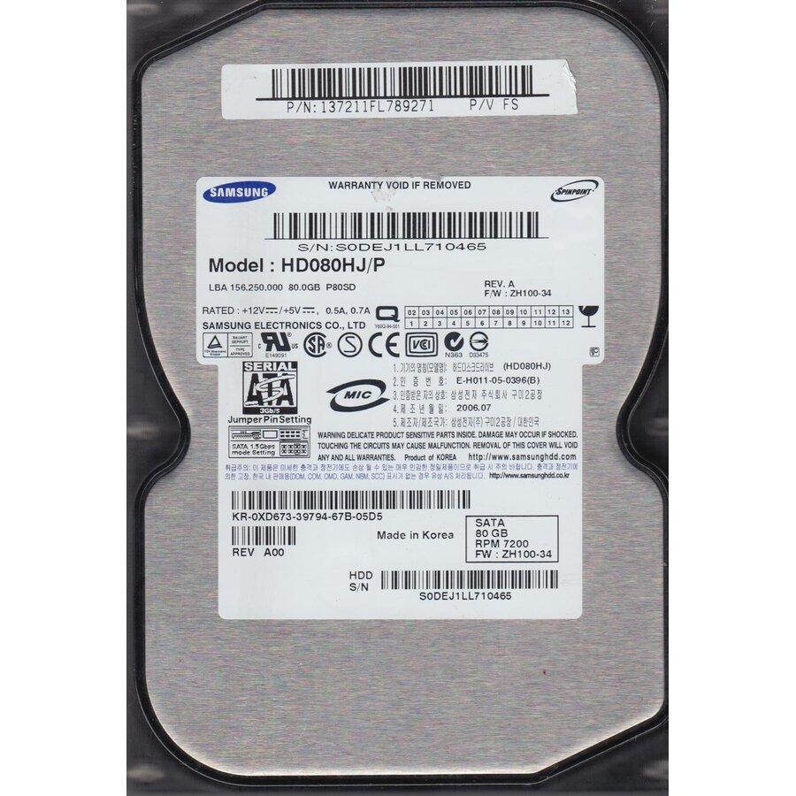 Samsung 80GB 2.5" Interne Harde Schijf – SATA – Compact & Betrouwbaar – Universeel voor Laptop & DVR-1