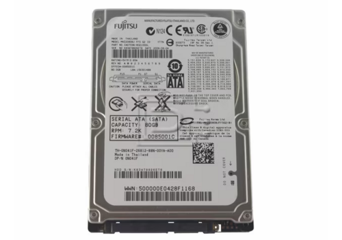 Fujitsu 80GB 2.5" Interne Harde Schijf – SATA – Compact & Betrouwbaar – Universeel voor Laptop & DVR 