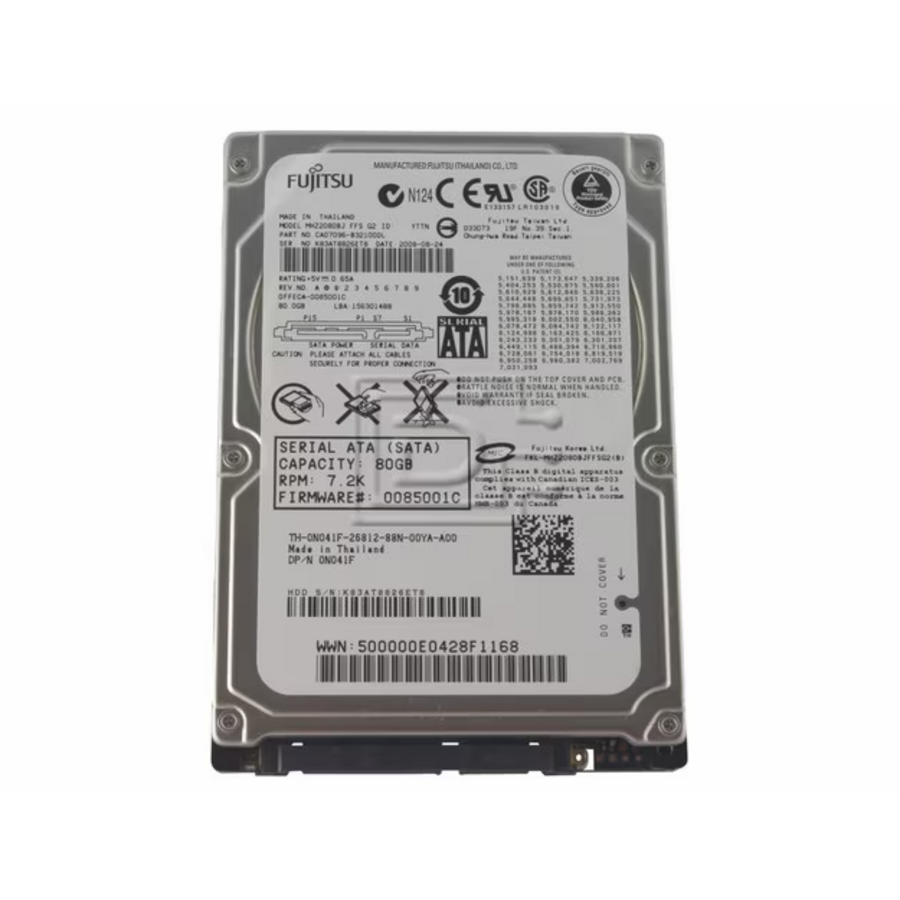 Fujitsu 80GB 2.5" Interne Harde Schijf – SATA – Compact & Betrouwbaar – Universeel voor Laptop & DVR-1