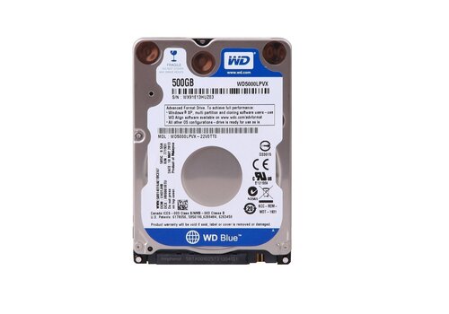 Western Digital 500GB 2.5" Interne Harde Schijf – SATA – Stille & Betrouwbare Opslag – Ideaal voor Laptop & Externe Behuizing 