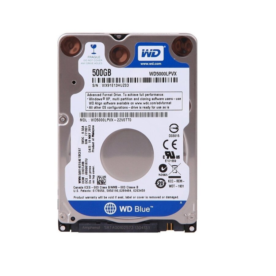 Western Digital 500GB 2.5" Interne Harde Schijf – SATA – Stille & Betrouwbare Opslag – Ideaal voor Laptop & Externe Behuizing-1