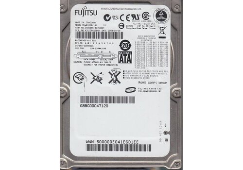 Fujitsu 120GB 2.5" Interne Harde Schijf – SATA – Compact & Betrouwbaar – Ideaal voor Laptop, DVR & Basisopslag 