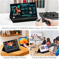 thumb-Zazitec 15.6" Portable Monitor – Full HD – 2× USB-C – Micro-HDMI – 3.5mm Audio – Ultradun & Draagbaar-4