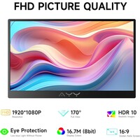 thumb-Zazitec 15.6" Portable Monitor – Full HD – 2× USB-C – Micro-HDMI – 3.5mm Audio – Ultradun & Draagbaar-2