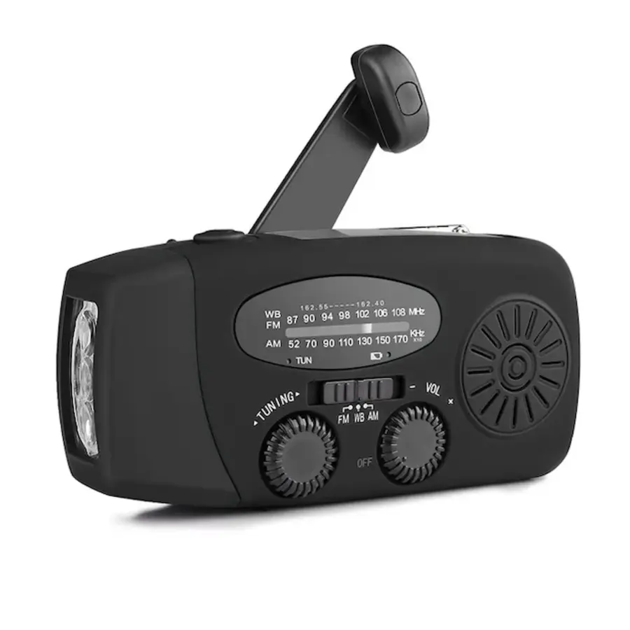 Zazitec Solar Crank Emergency Radio – AM/FM – Powerbank – Solar & Hand Crank – Zaklamp – Noodradio & Telefoonlader-9