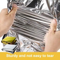 thumb-Zazitec Emergency Blanket – 160 × 210 cm – Thermische Nooddeken – Warmte- & Koudereflectie – Lichtgewicht & Waterdicht-2