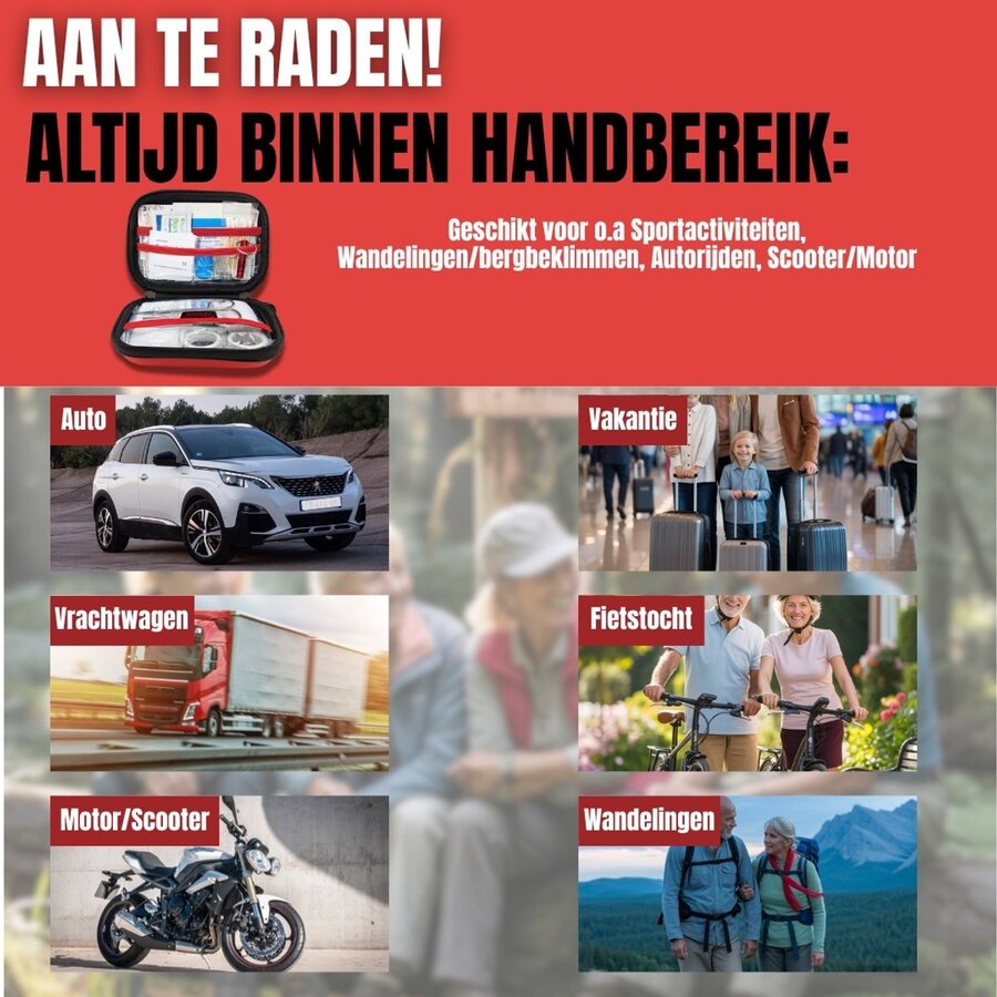 Zazitec First Aid EHBO Kit – Complete Eerste Hulp Set – Compact & Waterbestendig – Ideaal voor Thuis, Auto, Werk & Outdoor-5