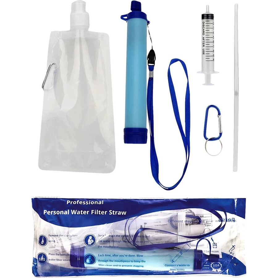 Zazitec Professional Water Filter Straw – 1500L Capaciteit – 750ml/min Flow Rate – BPA-vrij – Geen Chemicaliën – Outdoor & Noodgebruik-1