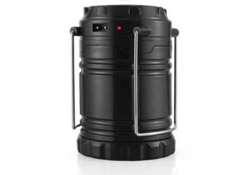 Zazitec Oplaadbare Camping Lantaarn – 8 LED – Power Lantern – Draagbaar – Voor Kamperen, Outdoor & Noodgevallen - Zwart 