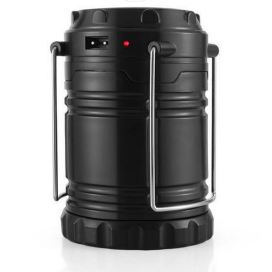 Zazitec Oplaadbare Camping Lantaarn – 8 LED – Power Lantern – Draagbaar – Voor Kamperen, Outdoor & Noodgevallen - Zwart-1