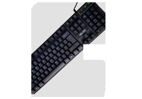 HELIOS HMK002 Toetsenbord – 104 Toetsen – QWERTY Engels – USB – Ergonomisch – Voor PC, Laptop & Desktop 