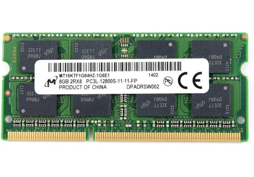 Micron MT16KTF1G64HZ-1G6E1 – 8GB DDR3L 1600MHz SO-DIMM Laptop Geheugen – OEM & Energiezuinig 