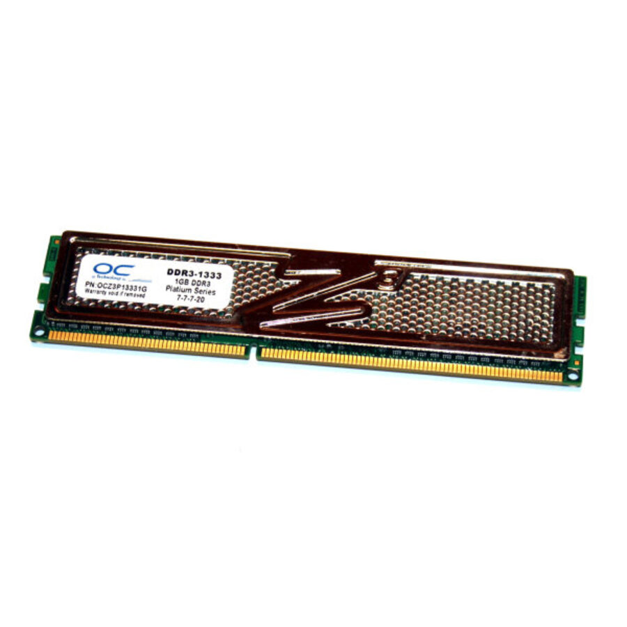 Platinum Series – 1GB DDR3 1333MHz DIMM Desktop Geheugen – CAS 7-7-7-1