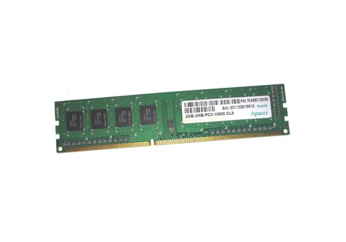 Apacer – 2GB DDR3 1333MHz DIMM Desktop Geheugen (PC3-10600, CL9) – Betrouwbaar & Compatibel 