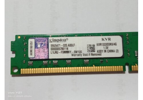 Kingston KVR1333D3N9/4G – 4GB DDR3 1333MHz DIMM Desktop Geheugen – Betrouwbaar & Compatibel 