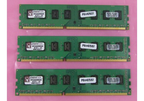 Kingston KVR1333D3N9K3/6G – 6GB (3×2GB) DDR3 1333MHz DIMM Desktop Geheugen-Kit – Betrouwbaar & Triple-Channel-Ready 