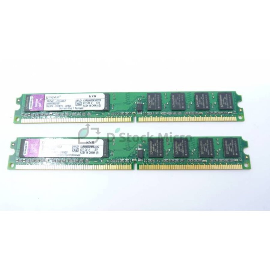 Kingston KVR80D2N5K2/2G – 2GB (2×1GB) DDR2 800MHz DIMM Desktop Geheugen-Kit – Betrouwbaar & Dual-Channel-1