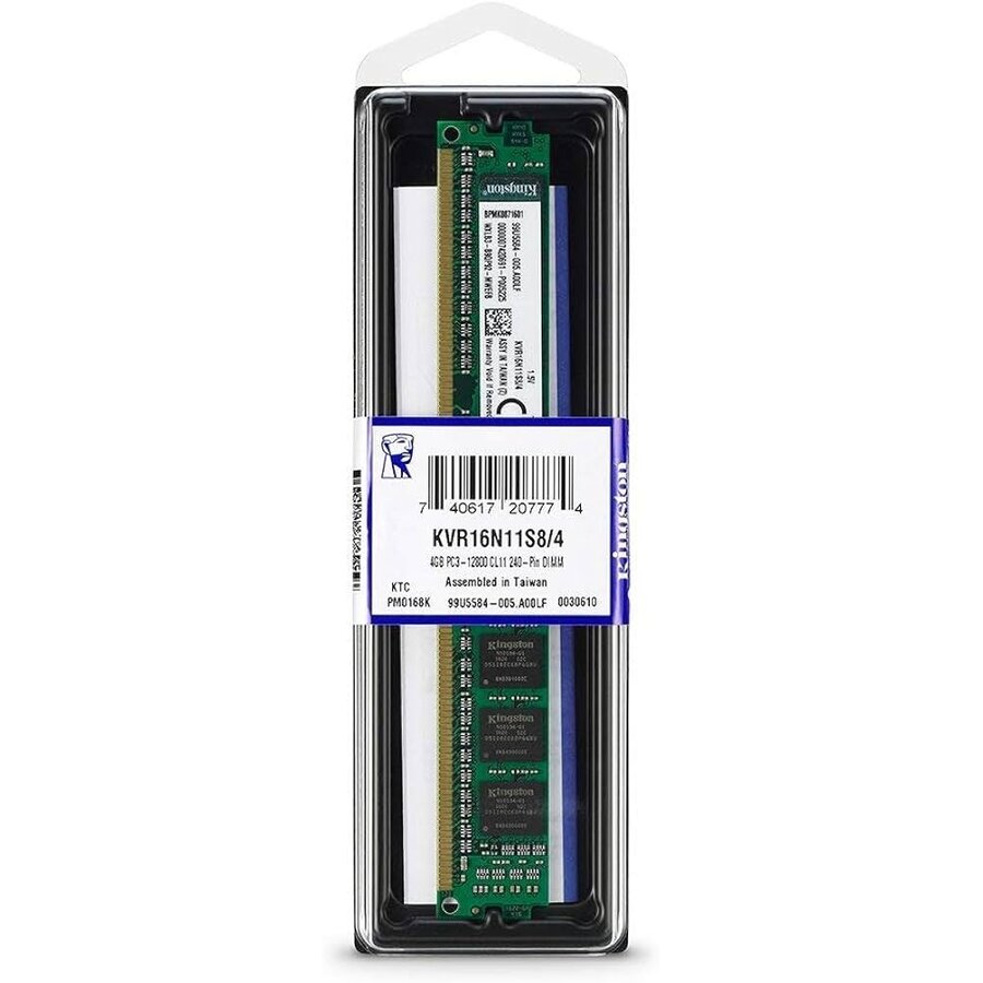 Kingston KVR16N11S8/4 – 4GB DDR3 1600MHz DIMM Desktop Geheugen – Betrouwbaar & Compatibel-1