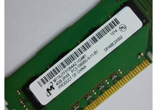 Micron MT16JTF51264AZ-1G4M1 – 4GB DDR3 1333MHz DIMM Desktop Geheugen – Betrouwbaar & Compatibel 