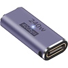 Zazitec Zazitec USB Koppelstuk - Set van 2 - USB-C (v) naar USB-C (v) - 240W Power Delivery - 40Gbps Dataoverdracht - 8K Video - Paars