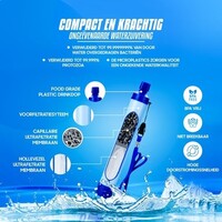 thumb-Zazitec Professional Water Filter Straw – 1500L Capaciteit | 750 ml/min | BPA-vrij | Outdoor & Noodgebruik-3