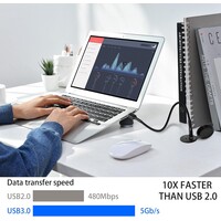 thumb-Dual USB-C naar USB 3.0 Flush Mount Kabel – Waterdichte Inbouw Adapter met Schroefdraad-4