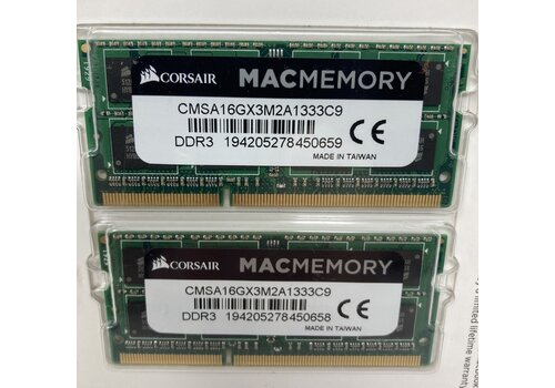 Corsair CMSA16GX3M2A1333C9 – 16GB DDR3-1333 Laptopgeheugen Kit (2×8GB) SO-DIMM 