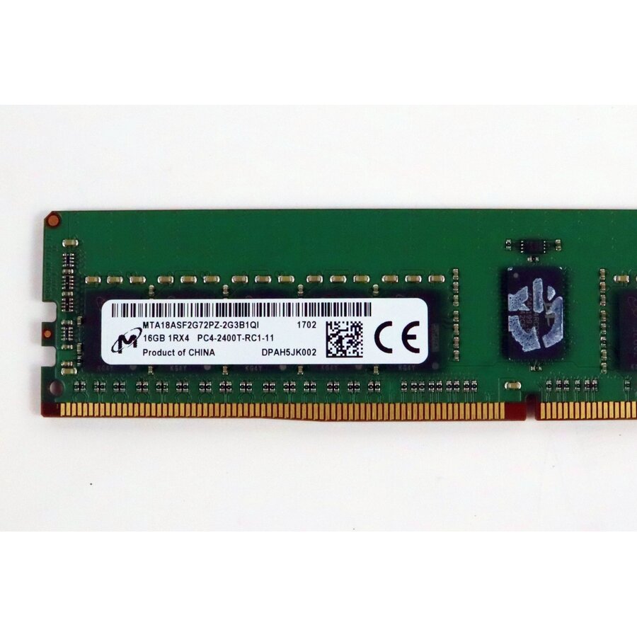 Micron 16GB DDR4 2400T Servergeheugen – ECC Registered (RDIMM) | MTA18ASF2G72PZ-2G3B1QI-1