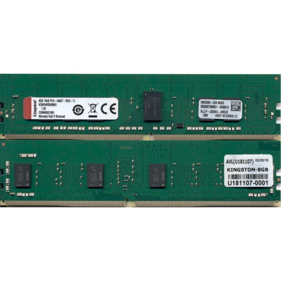 Kingston 8GB DDR4 Servergeheugen – ECC Registered (RDIMM) | KSM24RS8/8MEI-1