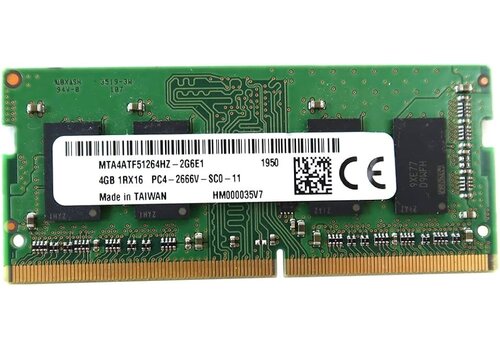 Micron 4GB DDR4 Laptopgeheugen – 2666 MHz SODIMM | MTA4ATF51264HZ-2G6E1 