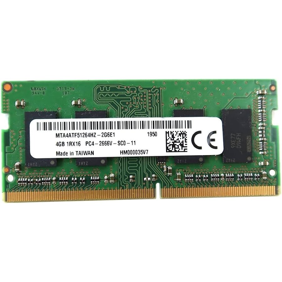 Micron 4GB DDR4 Laptopgeheugen – 2666 MHz SODIMM | MTA4ATF51264HZ-2G6E1-1