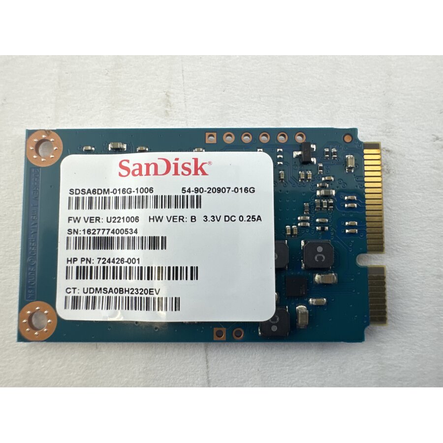 SanDisk 16GB SSD mSATA Half Size | SDSA6DM-016G-1006-1