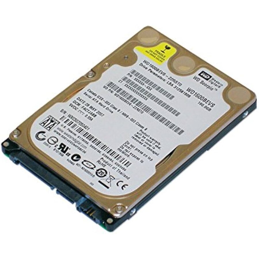 Western Digital 160GB 2.5" interne harde schijf – SATA (3Gb/s/6Gb/s), 5400 RPM (7200 RPM variant mogelijk)-1