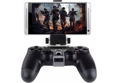 Zazitec Controller Houder Clip voor PlayStation 4 en smartphone – PS4 DualShock 4 controller met telefoonhouder 