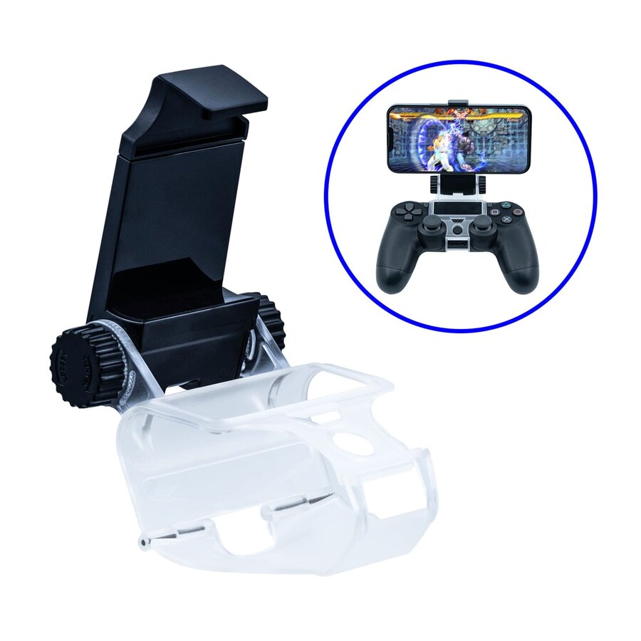Zazitec Controller Houder Clip voor PlayStation 4 en smartphone – PS4 DualShock 4 controller met telefoonhouder-4