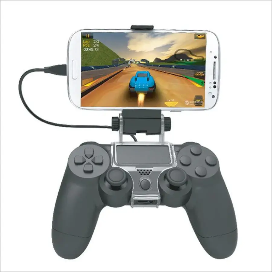 DOBE Controller Houder Clip voor PlayStation 4 en smartphone – PS4 DualShock 4 controller met telefoonhouder (inclusief micro-USB kabel)-1