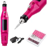 thumb-ZAZITEC Elektrische Nagelfrees / Detail Carver – Variabele Snelheid (3.000–20.000 RPM) voor Carving, Engraving, Routing, Grinding, Sharpening, Sanding, Polishing en Drilling - Roze-1