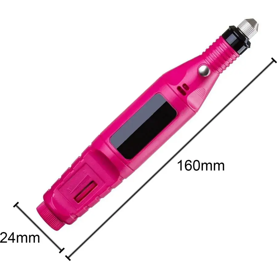 ZAZITEC Elektrische Nagelfrees / Detail Carver – Variabele Snelheid (3.000–20.000 RPM) voor Carving, Engraving, Routing, Grinding, Sharpening, Sanding, Polishing en Drilling - Roze-5